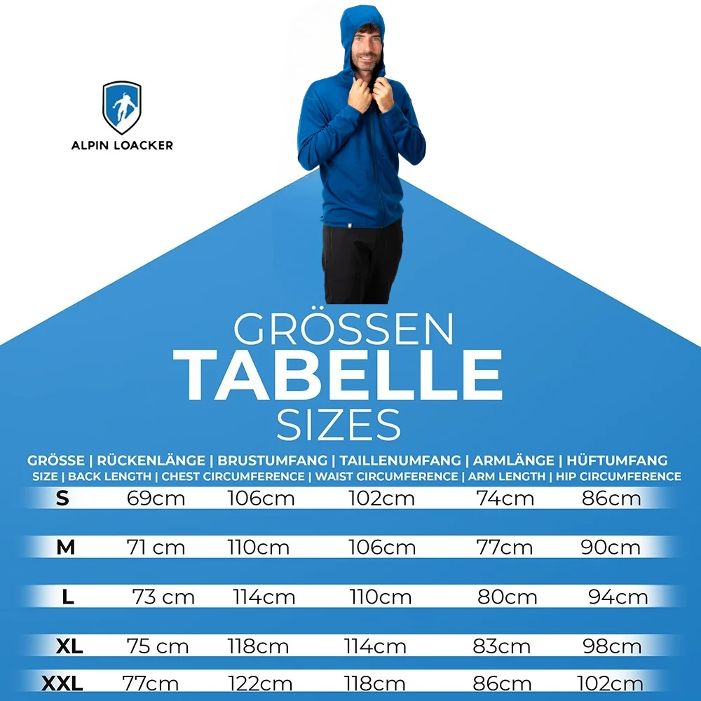 100% Merino Sport Hoodie Zip Herren - 230 g/m2 - Image 10