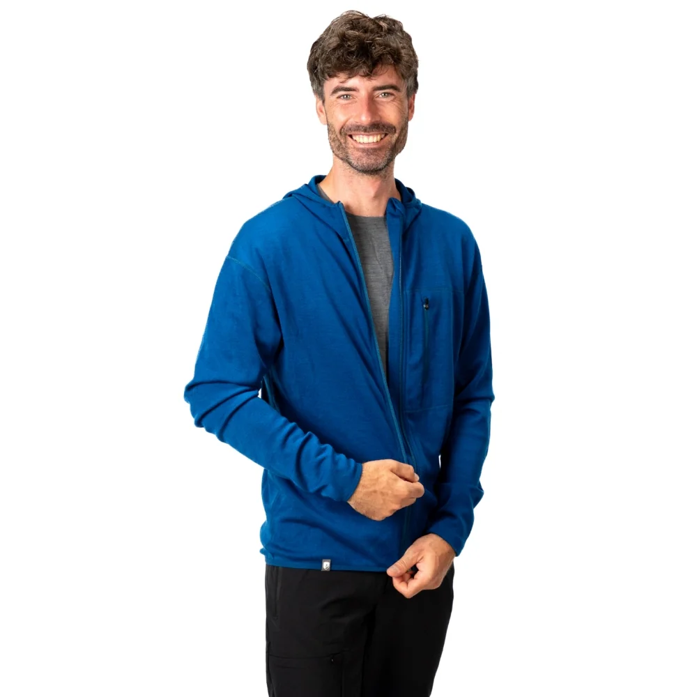 100% Merino Sport Hoodie Zip Herren - 230 g/m2 - Image 7
