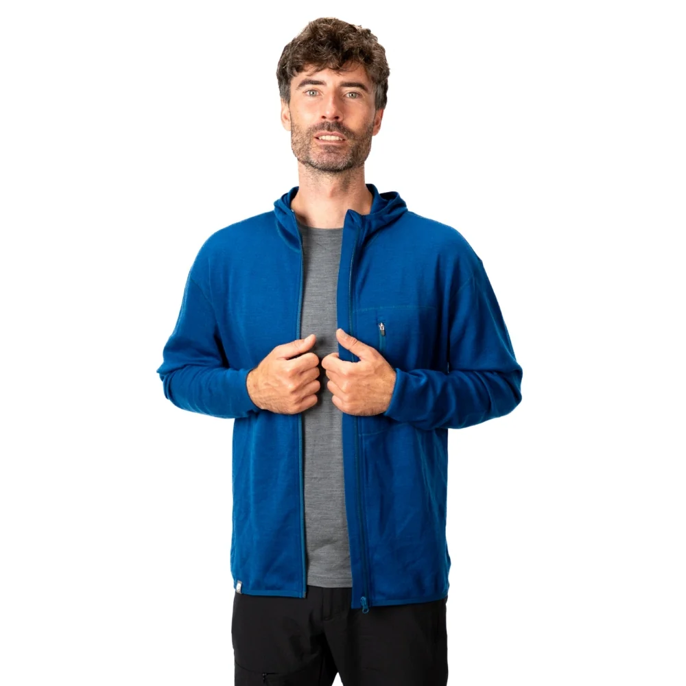 100% Merino Sport Hoodie Zip Herren - 230 g/m2 - Image 9