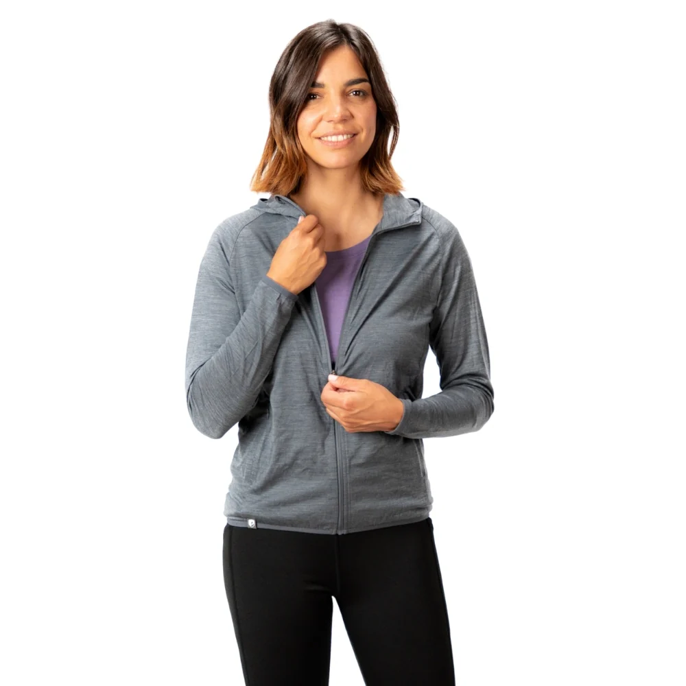 100% Merinowolle Jacke Damen 160 g/m² - ultrafein - Image 3