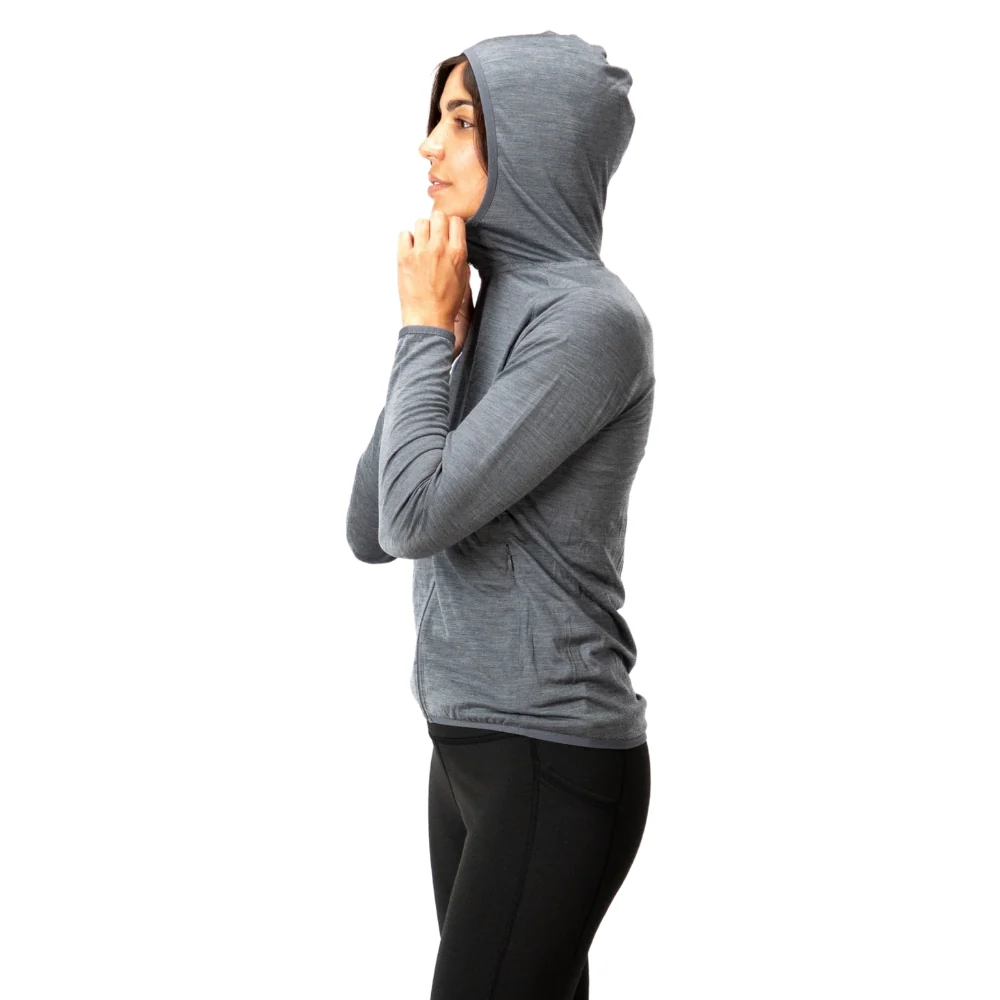 100% Merinowolle Jacke Damen 160 g/m² - ultrafein - Image 4