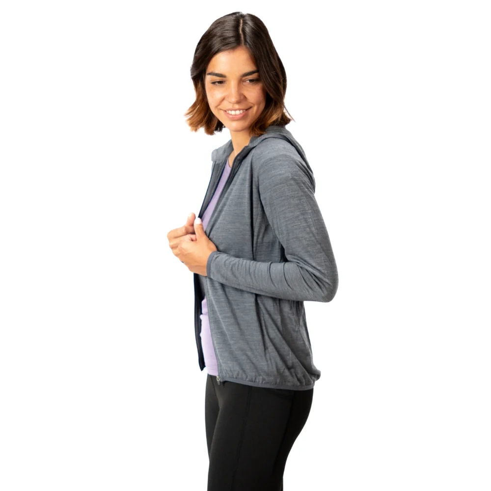 100% Merinowolle Jacke Damen 160 g/m² - ultrafein - Image 5