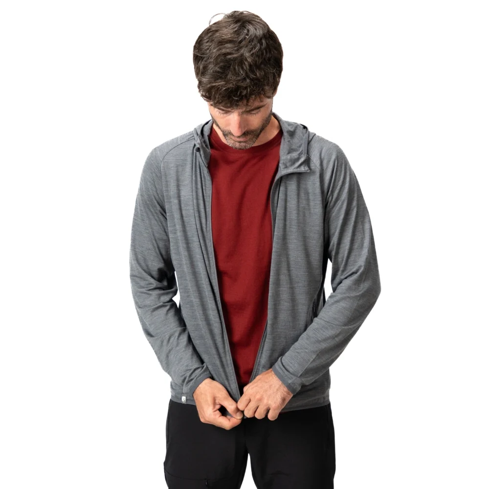 100% Merinowolle Jacke Herren 160 g/m² - ultrafein - Image 6