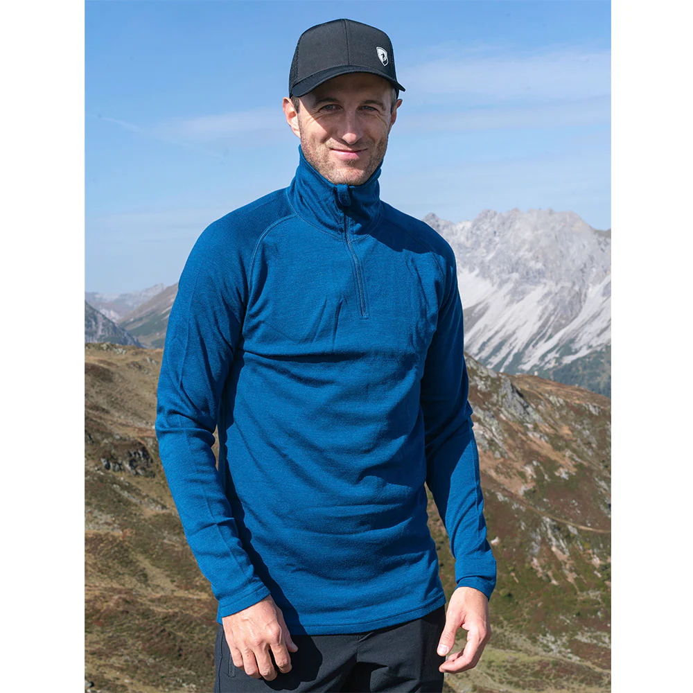 Merino Langarmshirt mit Zip Herren 230 g/m2 - Image 4