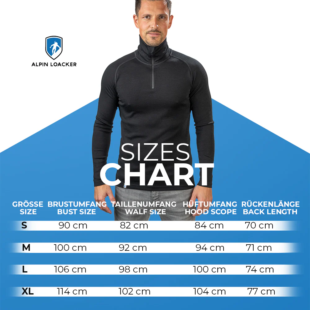 Merino Langarmshirt mit Zip Herren 230 g/m2 - Image 9