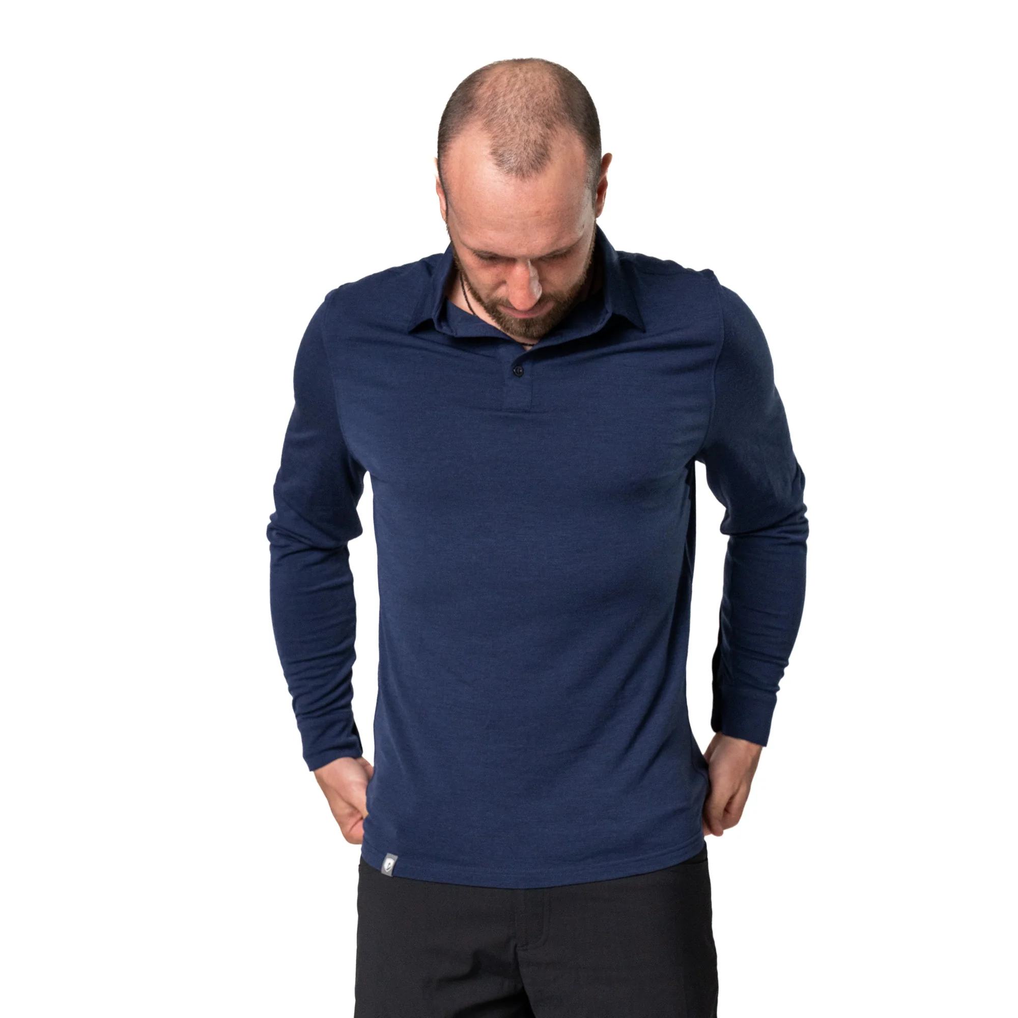 Merino Longsleeve Polo Herren - Image 5