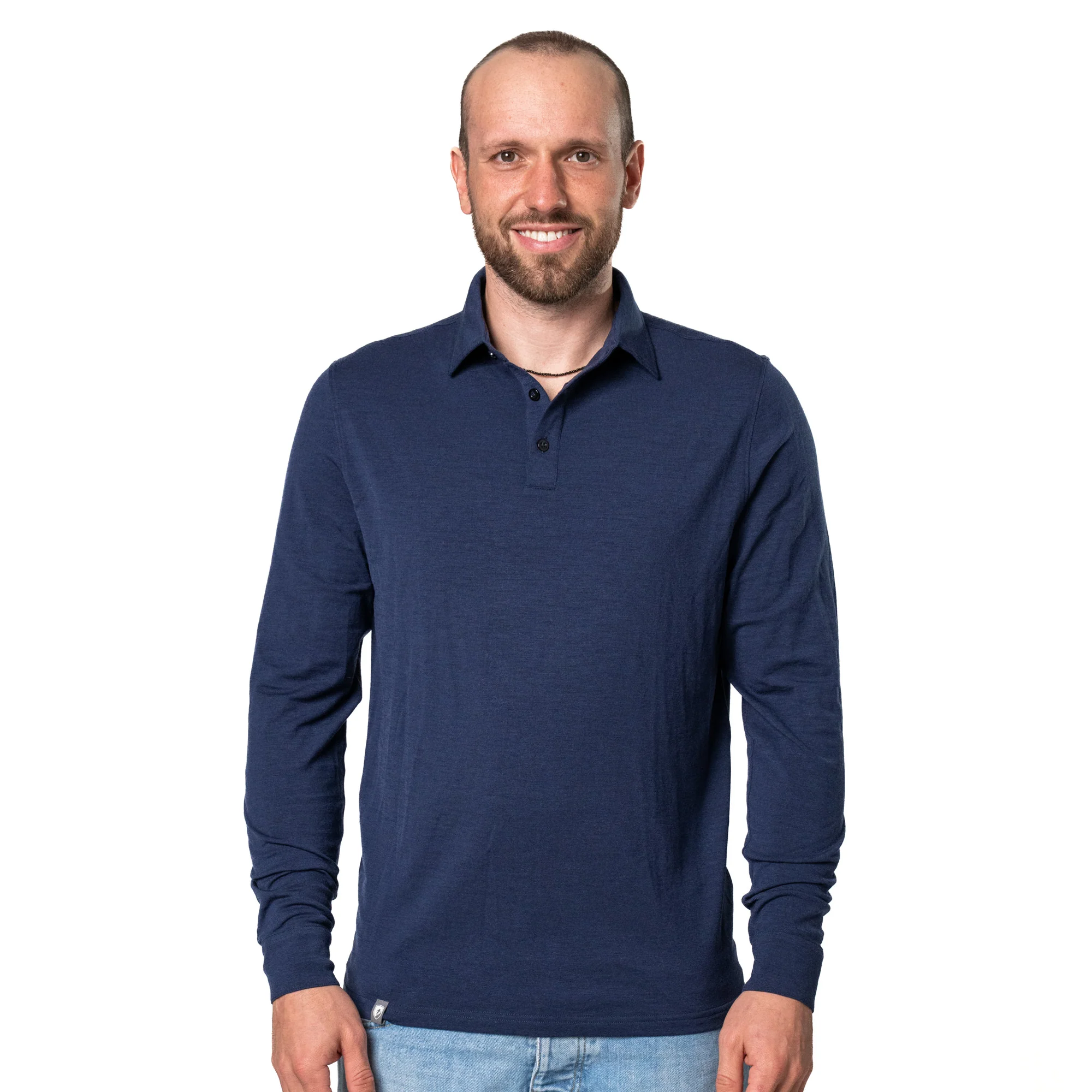 Merino Longsleeve Polo Herren - Image 7