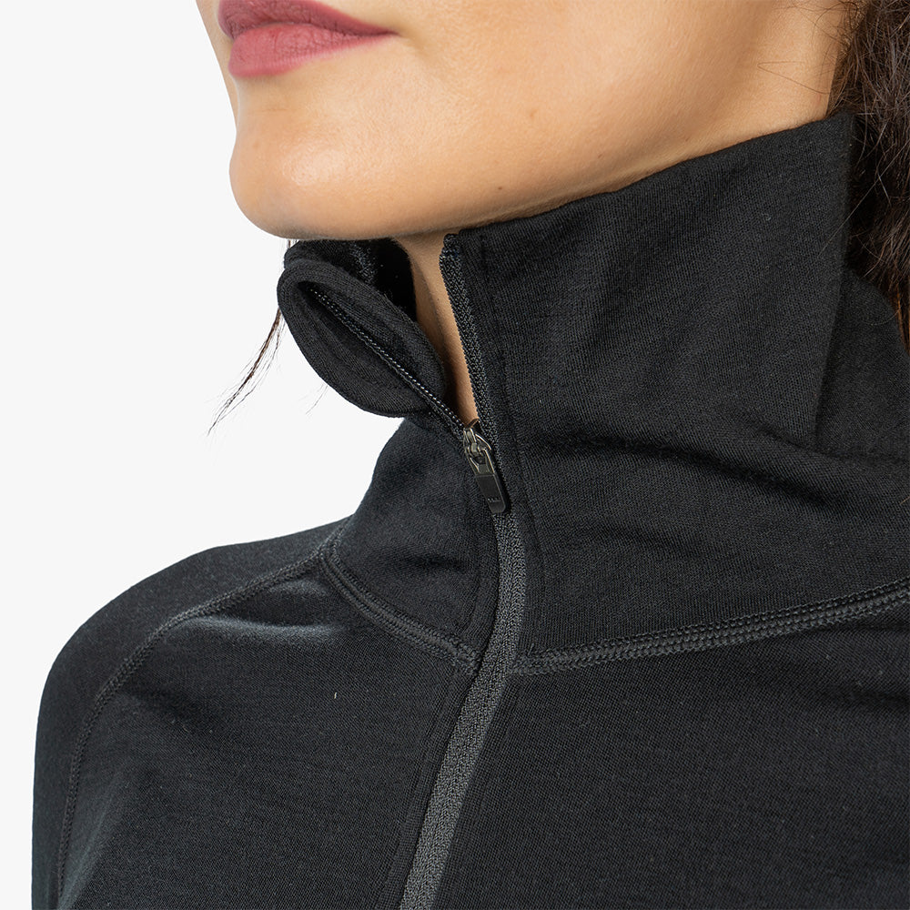 Merino Langarmshirt mit Zip Damen 230g/m2 - Image 3