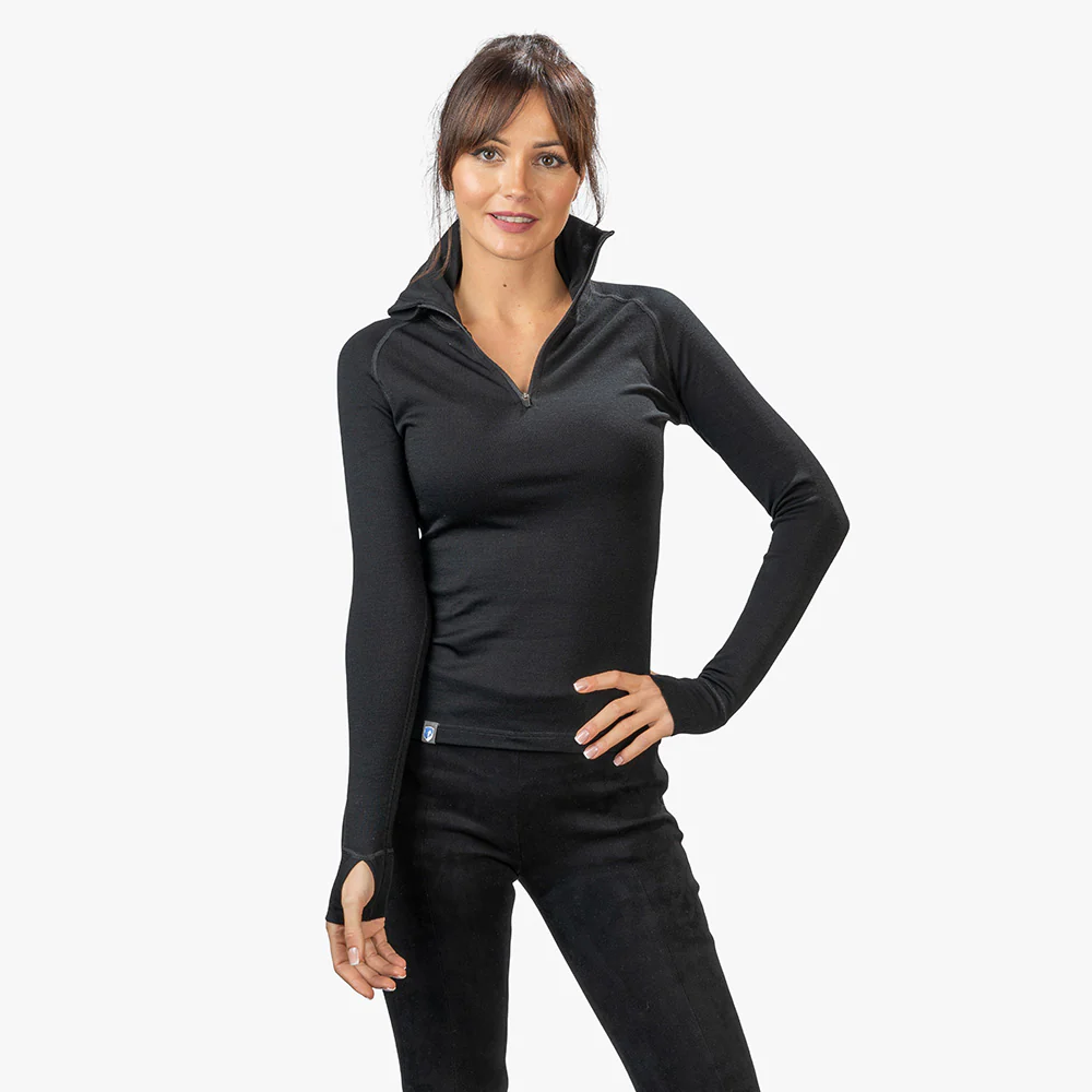 Merino Langarmshirt mit Zip Damen 230g/m2 - Image 6